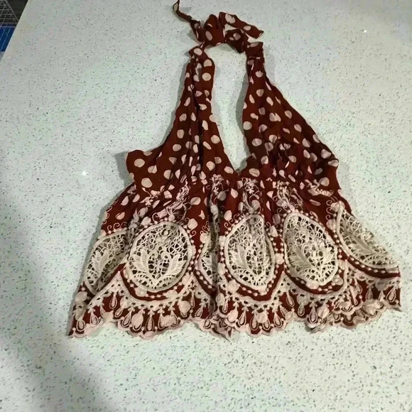 Free People Womens Tops Free People Lunch Date Halter Top Size XS - Picture 3 of 4